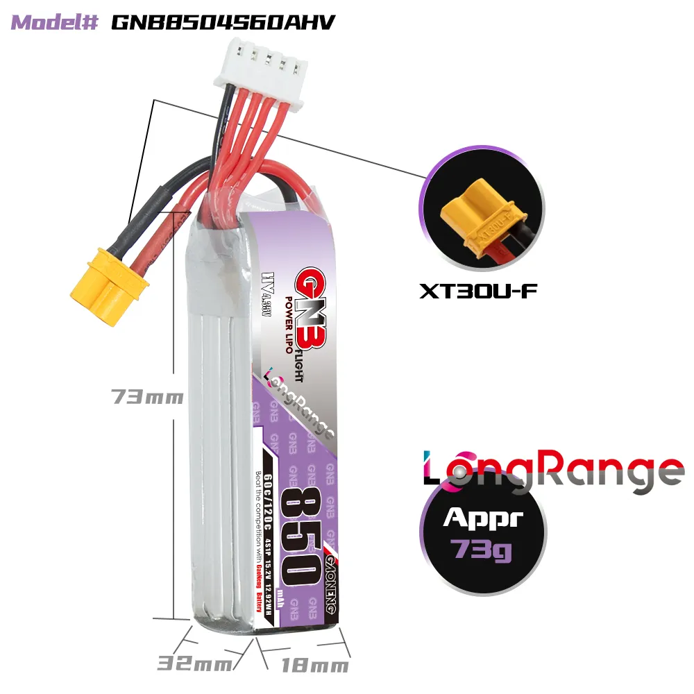 GAONENG GNB LiPo Battery 850mA - огляд і ціна Drone Battery 3S
