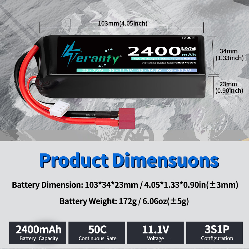 TERANTY 3S 2200/2400/2600mAh L - огляд і ціна Drone Battery 3S