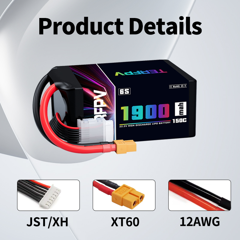 1/2Pcs TERFPV Lipo 6S 1900mAh  - огляд і ціна Drone Battery 6S