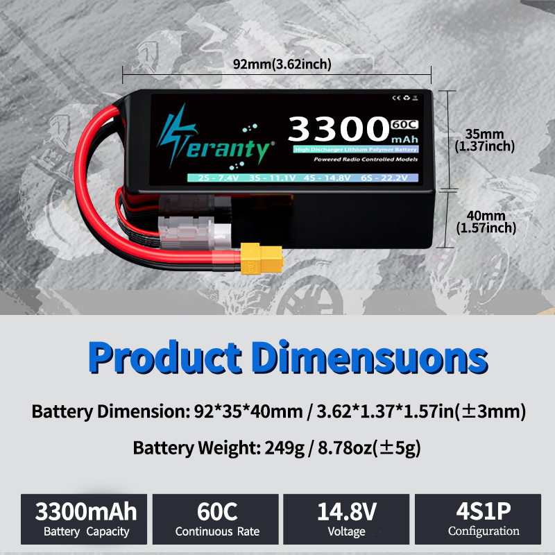 TERANTY 4S 3300mAh Lipo Batter - огляд і ціна Drone Battery 4S