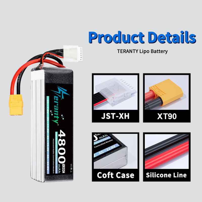 TERANTY 6S 4800mAh Lipo Batter - огляд і ціна Drone Battery Connector