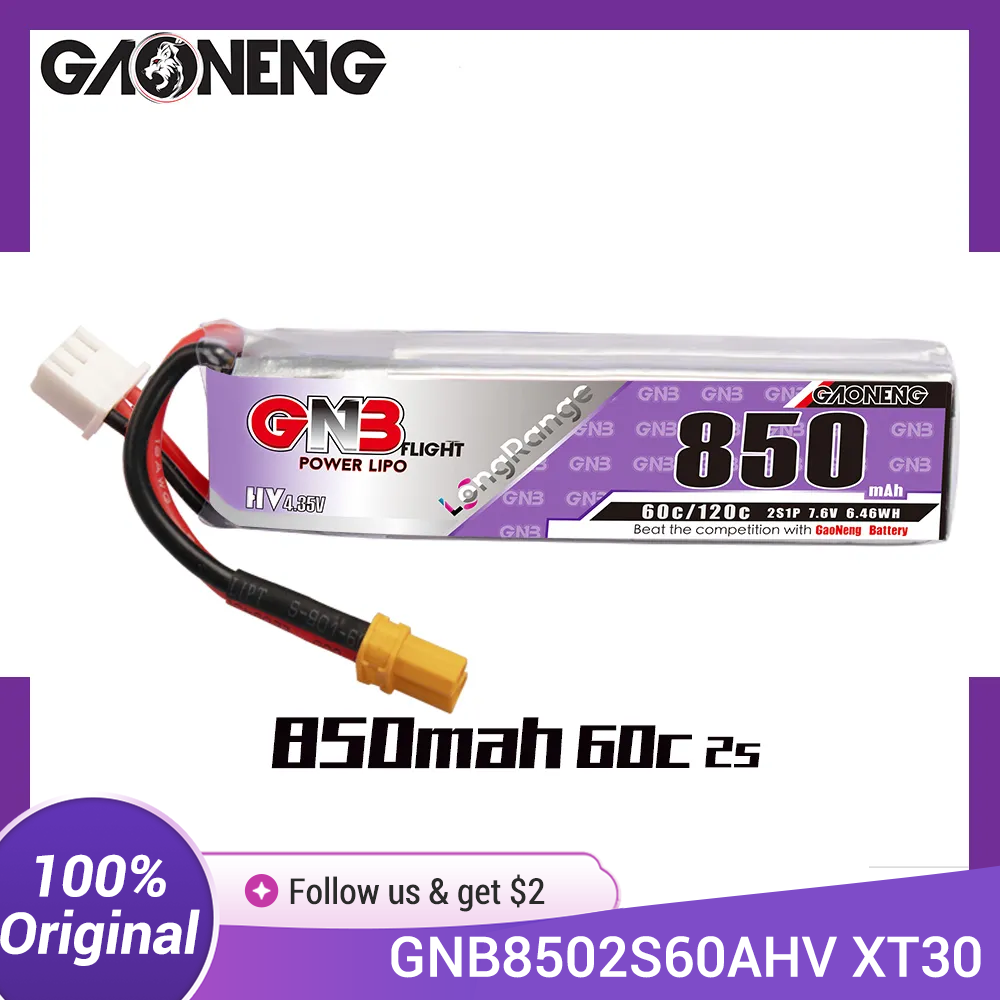 GAONENG GNB LiPo Battery 850mA - огляд і ціна Drone Battery 3S